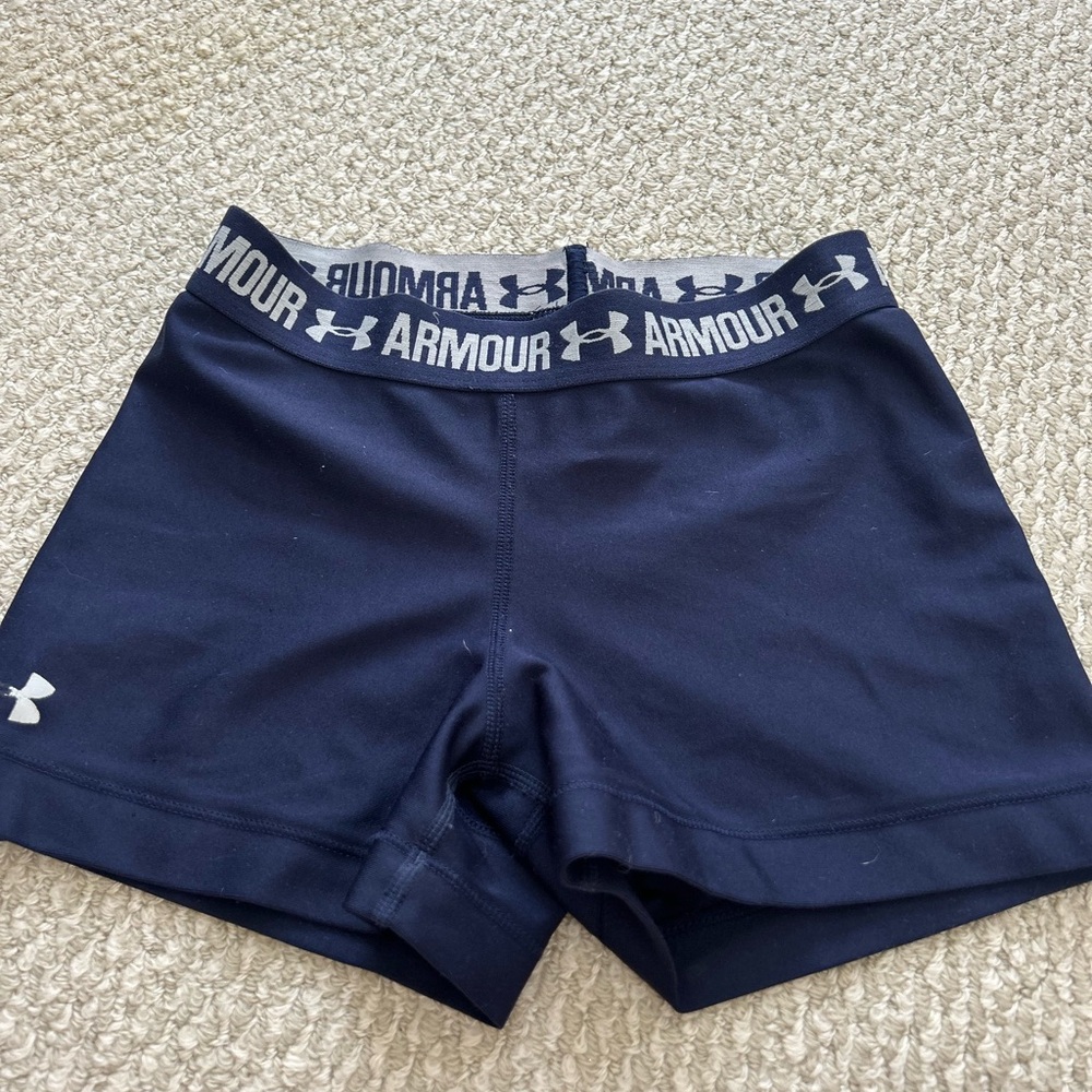 Under Armour Blue Athletic Shorts Moisture-Wicking Performance